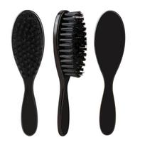 1Pcs Professional Fade Brush Barber Neck Sweeping Brush Comb Haircut Accessories Facial Cleaning Tools For Men onesize black