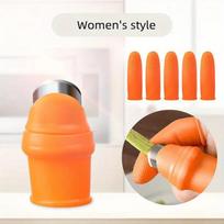 1 VNT Virtuvinis nykščio peilis česnakams lupti ir daržovėms rinkti, pipirams ir pupelėms rinkti 2.3cm orange