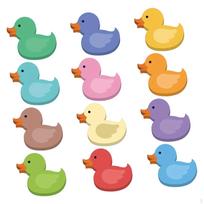 12 Pieces Duck Self Sticky Notes Pads Creative Cute Memo Easy to Post for Office Study blue