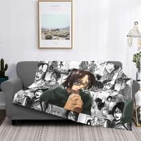 Attack On Titan AOT Hange Knitted Blanket hange zoe manga Plush Throw Blanket Home Couch Printed Soft Warm Bedspread 30x40in