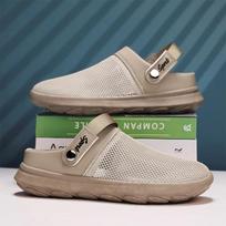 Summer Men Shoes Cool Sandals Air Mesh Sport Style Casual Slides Outdoor Slip-on Beach Shoes 42 balta