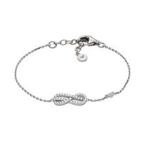 Emporio Armani Love Infinity Symbol Infinite Love Möbius 925 Silver Bracelet Women bracelet EG3598040 Basic Packaging white