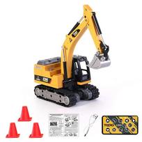 Desktop Mini RC Excavator 1/64 Rc Car Remote Control Panel Truck Engineering Vehicle Toy Trucks Kids Playthings Boys Kid Christmas Gifts black