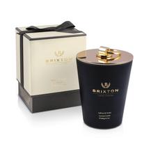 Scented candle in glass brixton 400g saffron & tonka homms