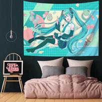 Project Sekai Anime Tapestry, Colorful Game Character Wall Hanging For Bedroom, Gaming Room Decor, Fan Gift 100X70CM white