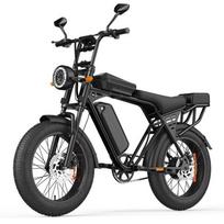 Elektrinis dviratis Fat Bike AAIRSK X5 20'' – Nuimama baterija 48V 15Ah, Juodas