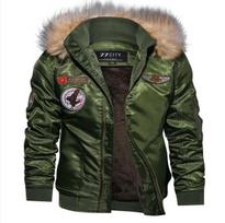 Žieminė karinė bomberio striukė vyrams Oro pajėgų taktinė striukė Šiltas vilnos pamušalas Viršutinis drabužis Parkas XL mėlyna