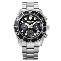 Angel Clover Sea Cruise Solar Watch SCC42SBK Men's Mineral Glass Black Dial 42mm Water Resistant juoda