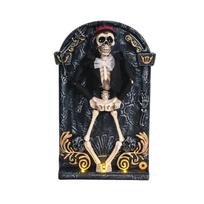 Halloween Decoration with Light-Up Dancing Skeleton for Party Decor One Size black