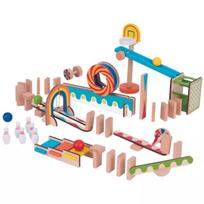 Tooky Toy: Medinė domino trasos konstravimo žaidimas