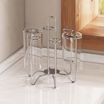 Coffee Mug Holder Glass Cup Stand Display Portable Organizer Water Rack for Home brown