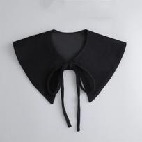 Perfect Match White Big Lapel Fake Collar For Girls Shirt Detachable Collars Lapel Blouse Top False Collar Women Shirt Neckwear Accessory black