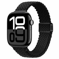 Slim Strap Apple Watch ultra 2 Band 44mm 40mm 45mm 49mm 46mm magnetic Braided solo loop Bracelet iWatch series se 7 3 5 6 8 9 10 S10-42mm 38 40 41mm black