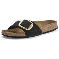 (WMNS) Birkenstock Madrid Big Buckle Nubuck Leather Narrow Fit Sandals 'Black' Women's 1023373 EU 37 black
