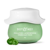 Dot & Key Skin Care Pollution + Acne Defense Green Clay Mask | Clay Mask for Face with Salicylic & Matcha Tea | Reduces Active Acne, Soothes Rednes