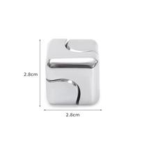 4-in-1 Metal Cube Spinner EDC Fidget Toy Desktop Decompression Flipo Flip Stress Relief Juguetes Ansiedad Gift for Adults blue