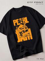 Pearl Jam Black T-Shirt, Rock Back in S orange