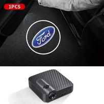 1/2pcs LED Car Decor Welcome Logo Light Courtesy Door Lamp For Ford Fiesta Ranger Fusion Mondeo Mustang Transit Auto Accessories black