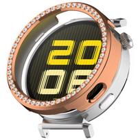 Hollow Case For Huawei Watch GT6 41MM/GT5 41MM Protective Hard and Durable PC Cover With Plastic Diamond Decoration Watch Shell for Huawei GT6 41mm black