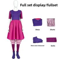 Kardas akmenyje Cosplay kostiumas su trumpu sijonu ir kojinėmis kostiumų vakarėliams L pink