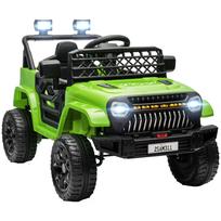 Kids Electric Car with 12V Battery Remote Control Adjustable Speed USB Headlights Horn Green 95 x 62.5 x 65 cm