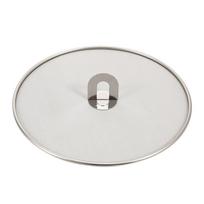 Stainless Steel Splatter Screen Drain Cover Frying Pan Cover New Oil Proof Lid  Kitchen 33cm white