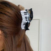 Video Tape Music Hair Clip Piano Big Shark Clip Personalized Acetate Guitar Hair Claw  Female Style 11