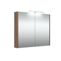 RB spintelė su veidrodžiu, LED šviestuvas, 80cm, varinis ąžuolas