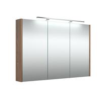 RB spintelė su veidrodžiu, LED šviestuvas, 100cm, varinis ąžuolas