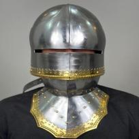 Saleto Šalmas Viduramžių Riterio Šarvai 18g Švelnaus Plieno Šalmas LARP Kostiumas Helovino Kostiumas Gotikinis Šarvų Šalmas Geriausia Dovana gray