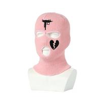 New Full Face Cover Ski Mask Hat 3 Holes Balaclava Army Tactical CS Windproof Knit Beanies Bonnet Winter Warm Unisex Cap orange