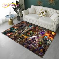 World of Warcraft Žaidimas WOW Lich King DH Kilimas Kilimas Namams Svetainei Miegamajam Sofai Durų Kilimėlis Dekoras, Plotinis Kilimas Neslystantis Grindų Kilimėlis 40x60cm gray