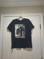 Abe Lincoln Drop Beats Not Bombs Mens Large President Holding Boom Box Unisex T-Shirt S black