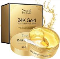 Whimsical 24K Gold Under Eye Patches - 60 PCS Eye Mask with Pure Gold, Collagen & Hyaluronic Acid - Anti-Aging, Dark Circles Remover, Puffiness Red beige