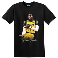 Dennis Schroder Lakers Krepšinio Žaidėjo Veiksmo Marškinėliai Grafinis T-shirt M black
