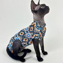 Bohemiškas sfinksas ir Devon Rex Anti-shedding, Oil-resistant High Elasticity Cat Outfit L: 7-9 jin gray