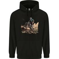 Dirty Race Motocross MotoX Dirt Bike Childrens Kids Hoodie S gray