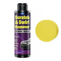 Car Scratch & Swirl Remover with Ceramic Sealer, Auto Paint Repair Polish & Ceramic Coating Wax for Clear Coat Restoration 100ML yellow