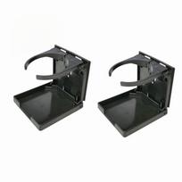2pcs Black Adjustable Cup Holder Adjustable Folding Boat Cup Holder Folding Cup Holder  For Boats