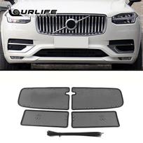 Skirta Volvo XC90 2017 2018 plieniniam priekiniam vabzdžių grotelių tinkleliui, apsauginiam tinklelio dangčiui For Volvo XC90 black