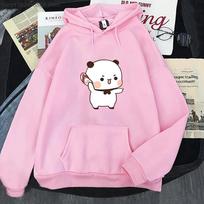 Cute Bubu Is Throwing Flip-flops At Dudu Since He Teases Bubu Hoodies Bear Sweatshirt Y2k Clothes for Women Kawaii Top Men Tops 3XL white