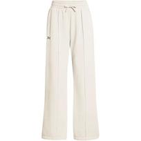 Under Armour Rival Comfortable Fashion Fleece Textured Loose Wide Leg Casual Pants Women bottoms Peak-White 1386516-110 XL white