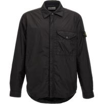 Stone Island FW24 Primaloft®-TC Wrinkled Recycled Nylon Collar Zip Badge Padded Long Sleeve Jacket Men jackets Black 8115Q0123-V0029 XXL black