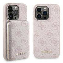 Etui do iPhone 14 Pro Guess MagSafe 4G Metal Logo Różowe