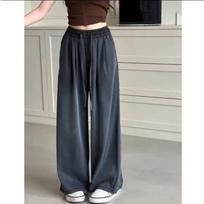 Girls Summer Thin Jeans Straight Leg Jeans Big Kids Wide Leg Long Trousers 120