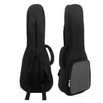 23 colių mažas gitaros krepšys, skaidrus šoninis kišenė, ukulelės krepšys, nešiojama kuprinė, ukulelė plius medvilninis krepšys 23inch juoda