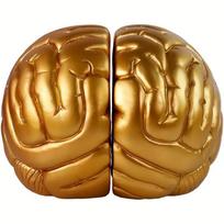 Auksinė dervos smegenų formos statulėlė Knygų atramos Rankomis tapytas Anatominių detalių Skulptūrinis dizainas Madinga Šventinė dovana Darbo kambarys (as the picture,One Size) brown