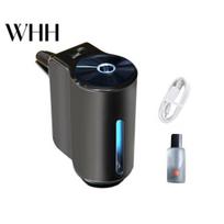 Battery-powered Car Aroma Diffuser Smart Air Freshener Fragrance Dispenser 3 Modes Adjustable Easy Scent to Install Vent Aromatherapy Ultrasonic A Ocean breeze black