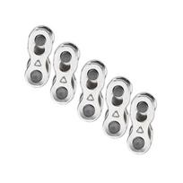 5 Pairs Heavy Duty Bike Quick Release Chain Mater Link Magic Joint Connector for 8/9/10 Speed white