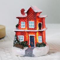 New Christmas decorations resin small house micro landscape house ornaments creative gifts micro landscape ornaments yellow